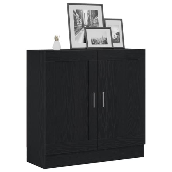 vidaXL Bokhylle i svart eik 82,5x30,5x80 cm, laget av konstruert tre