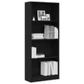 Miniatyrbilde 3 av 10: vidaXL Svart Eik Bokhylle - 60 x 24 x 143 cm - Laget av Konstruert Tre