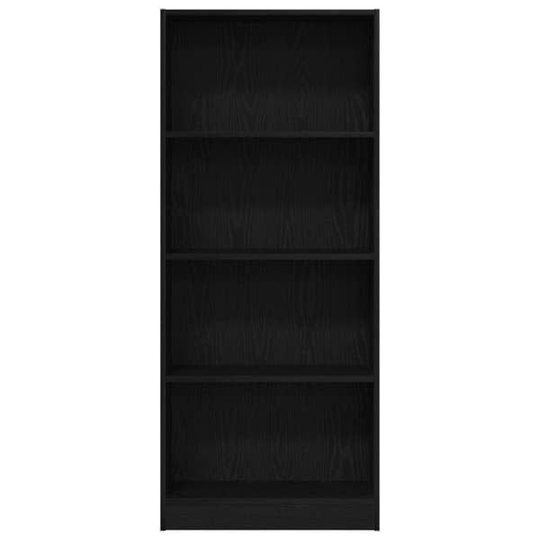 vidaXL Svart Eik Bokhylle - 60 x 24 x 143 cm - Laget av Konstruert Tre