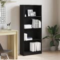 Miniatyrbilde 2 av 10: vidaXL Svart Eik Bokhylle - 60 x 24 x 143 cm - Laget av Konstruert Tre