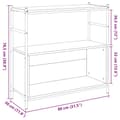 Miniatyrbilde 10 av 10: vidaXL Bokskap Røkt Eik 80x30x78,5 cm Konstruert Tre