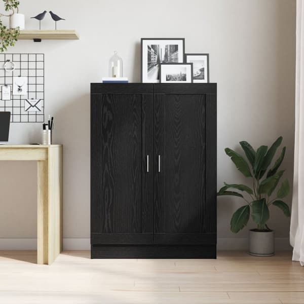 vidaXL Bokhylle i Svart Eik 82,5x30,5x115 cm i Konstruert Tre