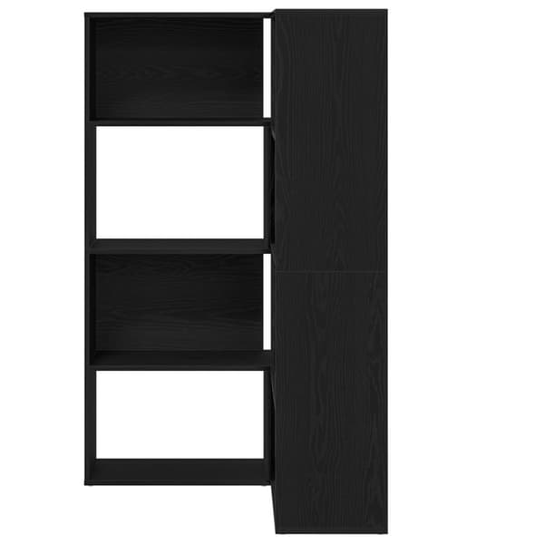 vidaXL Nurkkakaappi Musta Tammi 140x30x140 cm Tekninen Puu