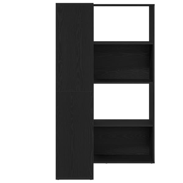 vidaXL Hjørneskap Svart Eik 140x30x140 cm Konstruert Tre