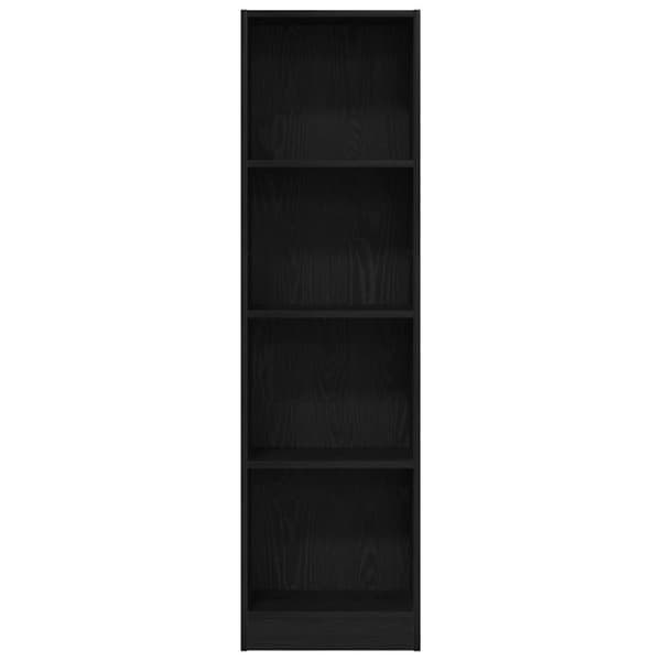 vidaXL Bokhylle svart eik 40x24x143 cm konstruert tre