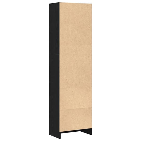 vidaXL Bokhylle svart eik 40x24x143 cm konstruert tre