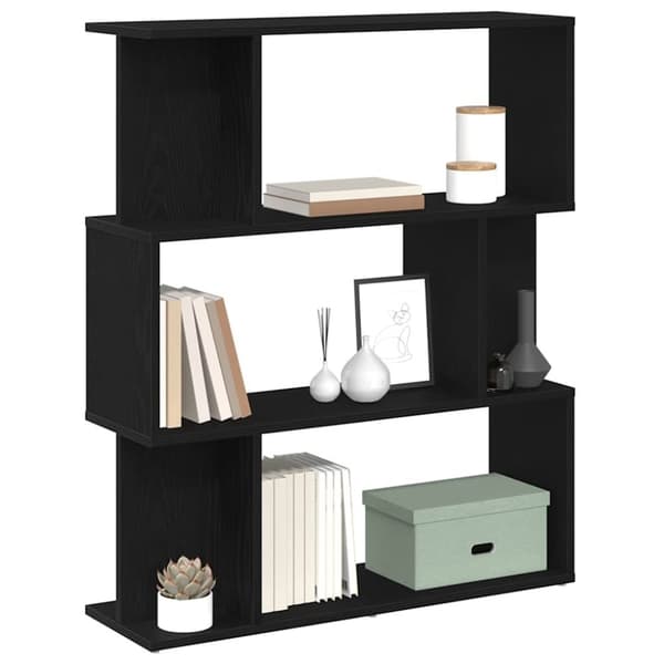 vidaXL bogreol 80x24x96 cm konstrueret træ sort-eg