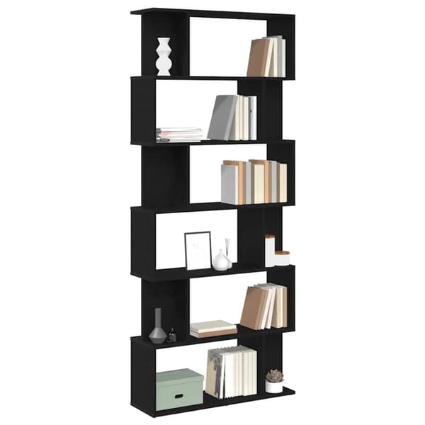vidaXL bogreol 80x24x190,5 cm konstrueret træ sort-eg