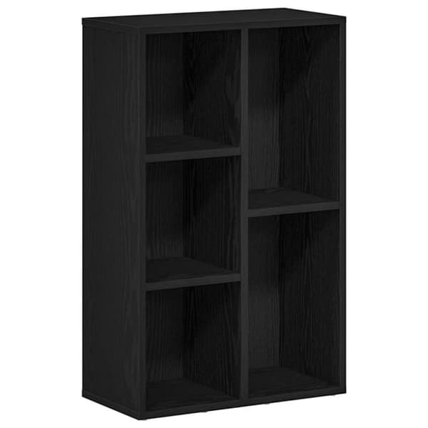 vidaXL Bokhylla svart ek 50x25x80 cm konstruerat trä