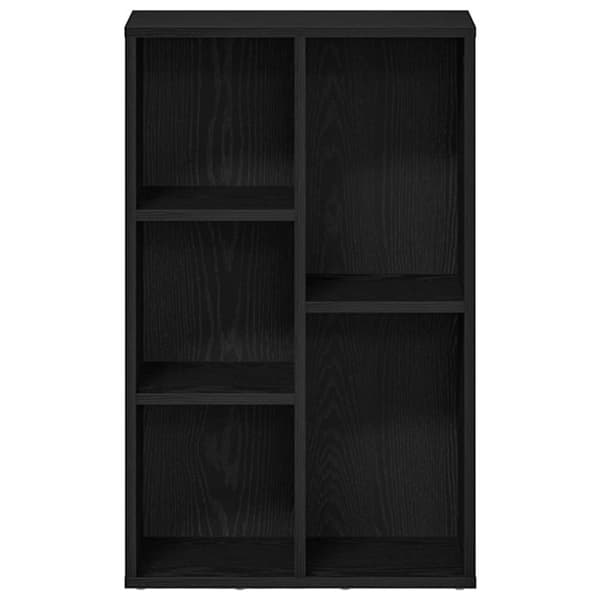 vidaXL Bokhylla svart ek 50x25x80 cm konstruerat trä