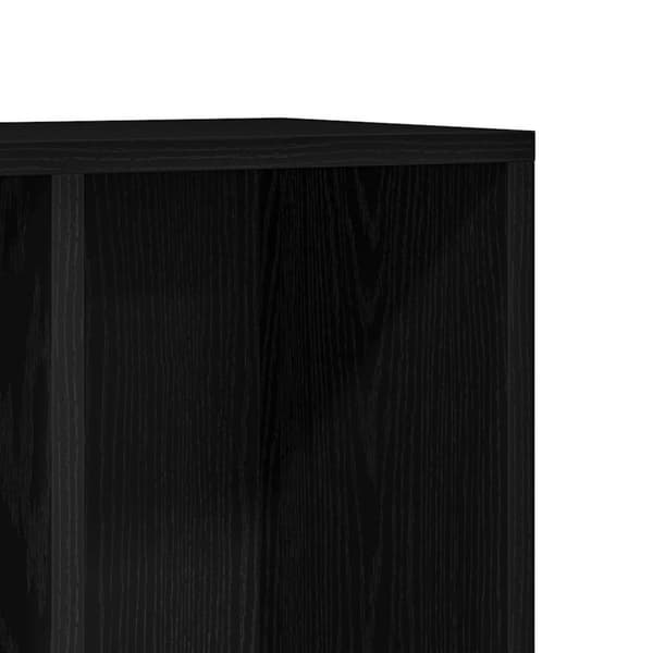 vidaXL Bokhylla svart ek 50x25x80 cm konstruerat trä