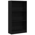 Miniatyrbilde 3 av 11: vidaXL Bokhylle svart eik 60x24x109 cm konstruert tre