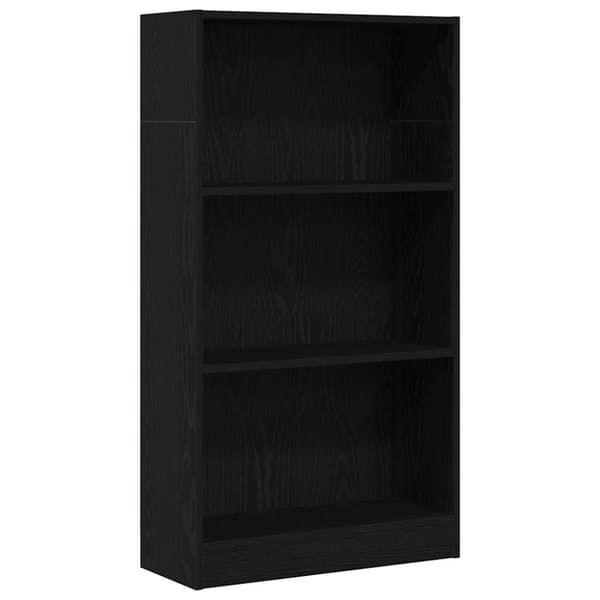 vidaXL Bokhylle svart eik 60x24x109 cm konstruert tre