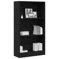 Miniatyrbilde 5 av 11: vidaXL Bokhylle svart eik 60x24x109 cm konstruert tre