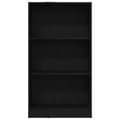 Miniatyrbilde 6 av 11: vidaXL Bokhylle svart eik 60x24x109 cm konstruert tre