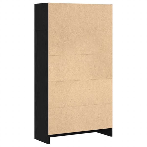 vidaXL Bokhylle svart eik 60x24x109 cm konstruert tre