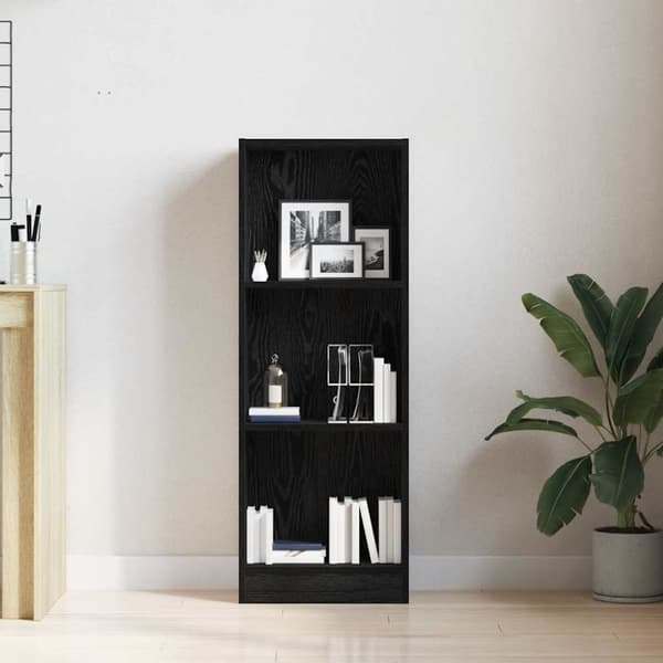 vidaXL bogreol 40x24x109 cm konstrueret træ sort egetræsfarve