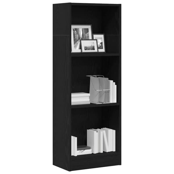 vidaXL bogreol 40x24x109 cm konstrueret træ sort egetræsfarve