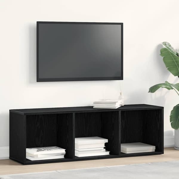 vidaXL bogreol 36x30x114 cm konstrueret træ sort-eg