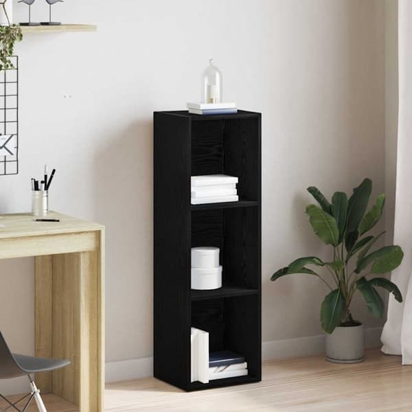 vidaXL bogreol 36x30x114 cm konstrueret træ sort-eg