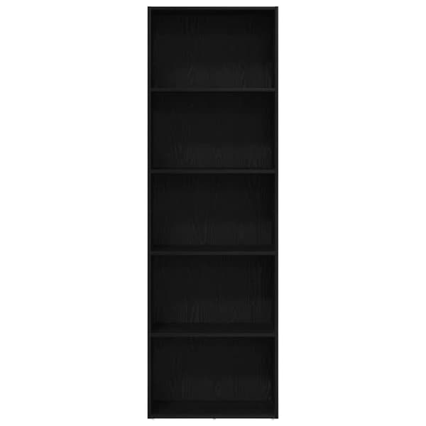 vidaXL bogreol 60x30x189 cm konstrueret træ sort egetræsfarve