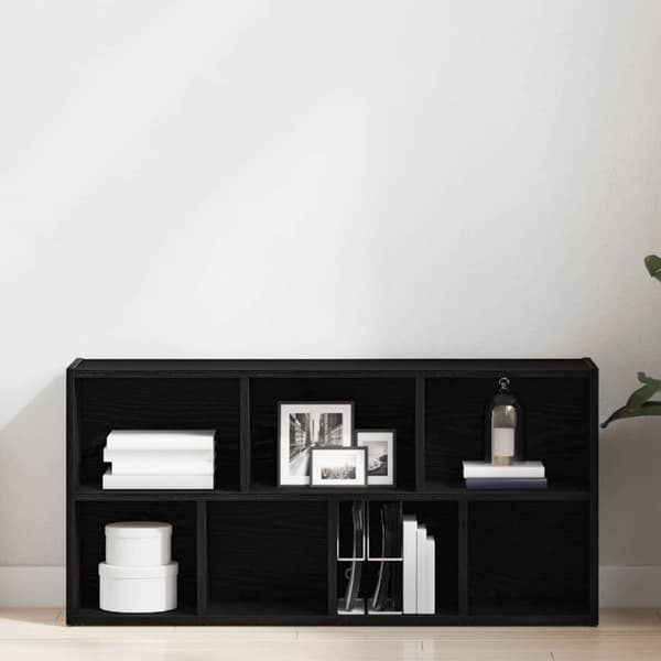 vidaXL bogreol 50x25x104 cm konstrueret træ sort-eg