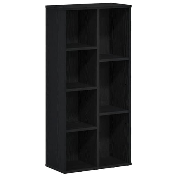 vidaXL bogreol 50x25x104 cm konstrueret træ sort-eg