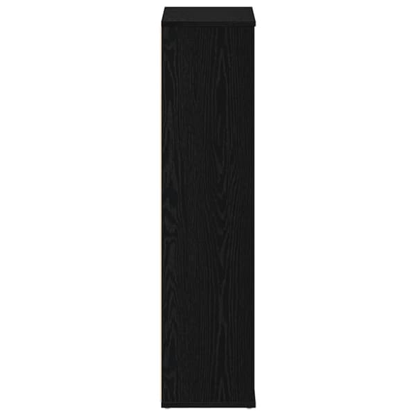 vidaXL Bokhylle svart eik 50x25x104 cm konstruert tre