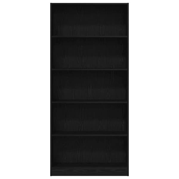 vidaXL bogreol 80x24x176 cm konstrueret træ sort egetræsfarve