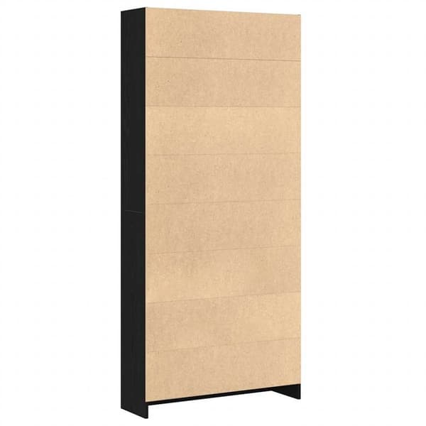 vidaXL bogreol 80x24x176 cm konstrueret træ sort egetræsfarve