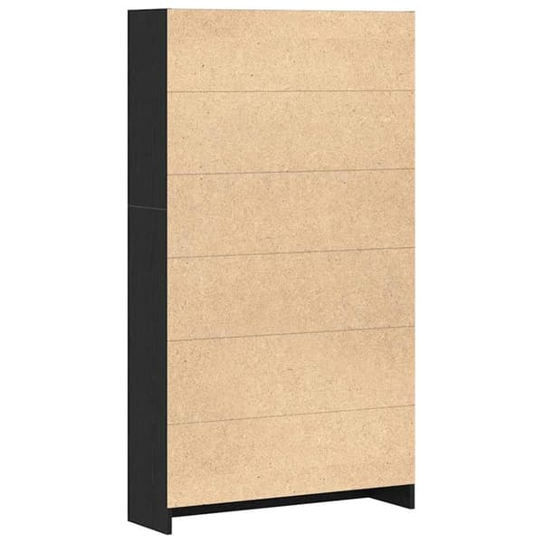 vidaXL bogreol 4 hylder 80x24x143 cm konstrueret træ sort egetræsfarve