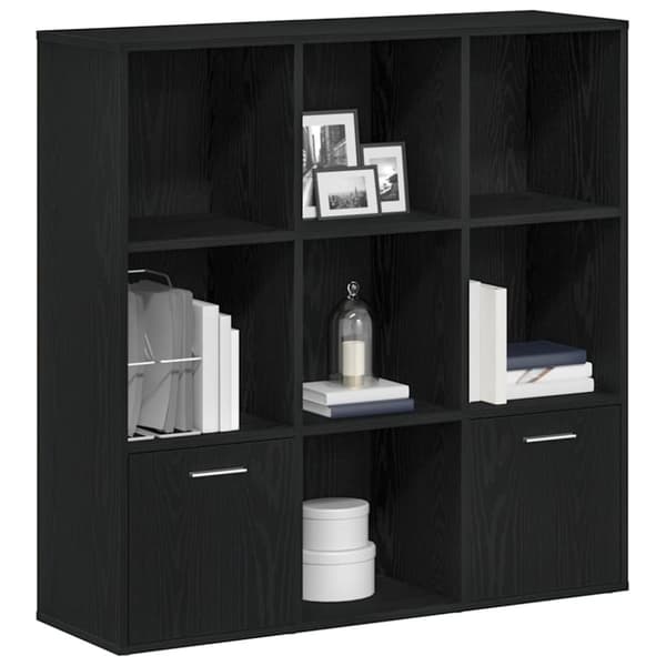 vidaXL bogskab 98x29x97,5 cm konstrueret træ sort egetræsfarve