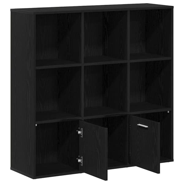 vidaXL bogskab 98x29x97,5 cm konstrueret træ sort egetræsfarve