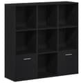 Miniatyrbilde 1 av 11: vidaXL Bokhylle svart eik 98x29x97,5 cm konstruert tre