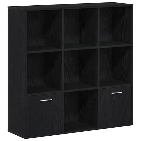 vidaXL Bokhylla svart ek 98x29x97,5 cm konstruerat trä