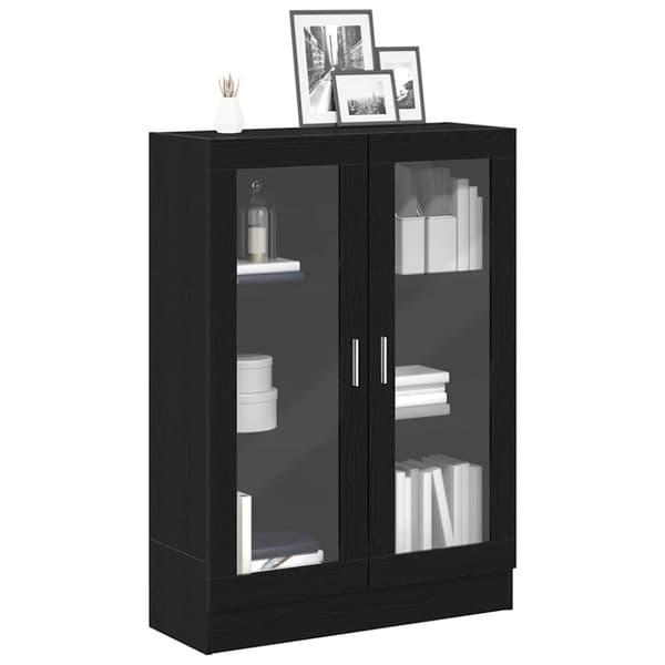 vidaXL Bokhylla svart ek 82,5x30,5x115 cm konstruerat trä