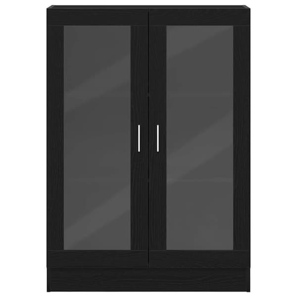 vidaXL Bokhylla svart ek 82,5x30,5x115 cm konstruerat trä