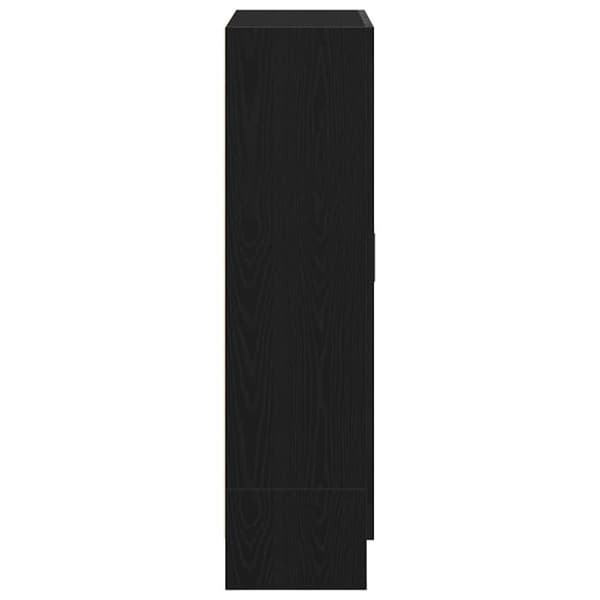 vidaXL Bokhylla svart ek 82,5x30,5x115 cm konstruerat trä
