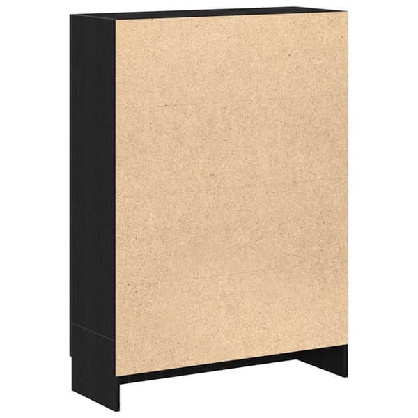 vidaXL Bokhylla svart ek 82,5x30,5x115 cm konstruerat trä