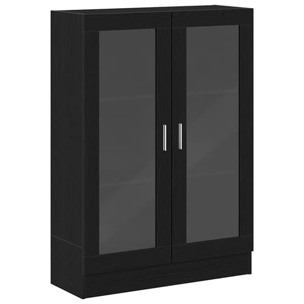 vidaXL Bokhylla svart ek 82,5x30,5x115 cm konstruerat trä