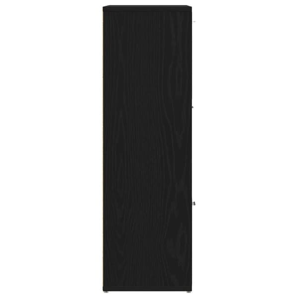 vidaXL bogreol 90x28x90 cm konstrueret træ sort egetræsfarve