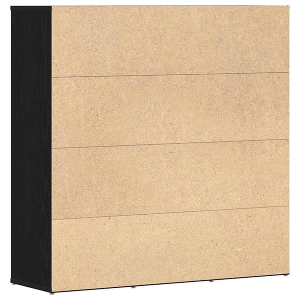 vidaXL bogreol 90x28x90 cm konstrueret træ sort egetræsfarve