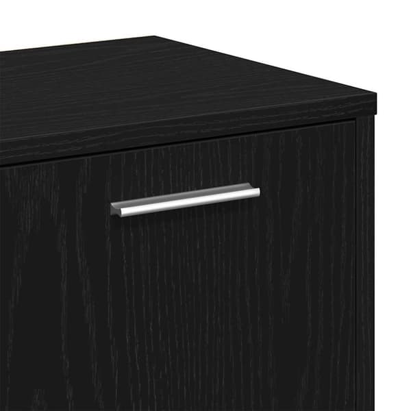 vidaXL bogreol 90x28x90 cm konstrueret træ sort egetræsfarve