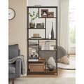 Miniatyrbild 3 av 6: Regal, VASAGLE, 30 x 80 x 180 cm, Vintagebrun-Svart.