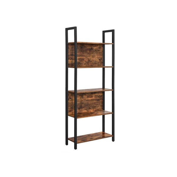 Reol, VASAGLE, 62x24x165 cm, Vintage Brun-Sort.