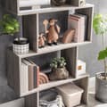 Miniatyrbillede 5 af 6: Reol, VASAGLE Bogreol, 24x70x190,5 cm, Greige.