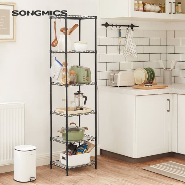Stående reol, SONGMICS, 29x40x160 cm, Sort.