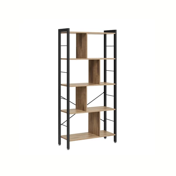 Bogreol, VASAGLE, 30x74x154,5 cm, Greige-sort