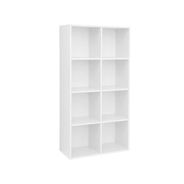 Bogreol, VASAGLE LBC24WT, 65.5x30x129.5 cm, Hvid