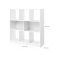 Miniatyrbillede 6 af 6: Bogreol, VASAGLE, 97.5x100x30 cm, Hvid